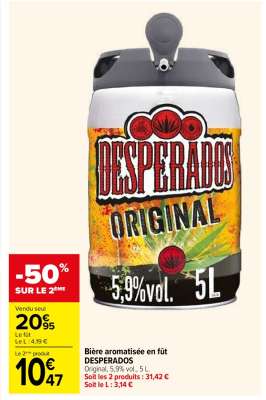 Bière aromatisée en fût DESPERADOS