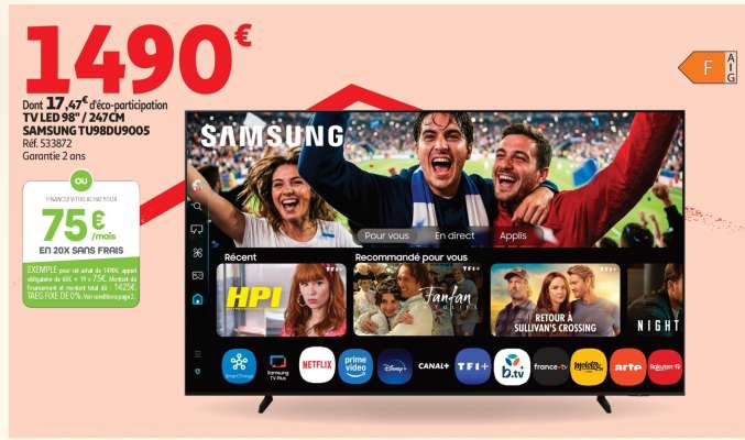 SAMSUNG TV LED 98" / 247CM