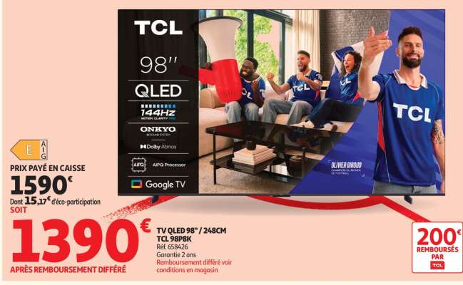 TV QLED 98” / 248CM TCL 98P8K