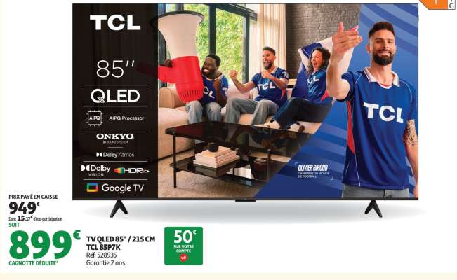 TV QLED 85'' / 215 CM TCL 85P731