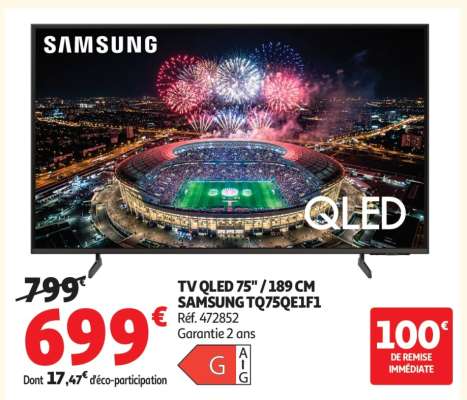 TV QLED 75" / 189 CM SAMSUNG TQ75QE1F1