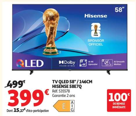 TV QLED 58" / 146CM HISENSE 58E7Q