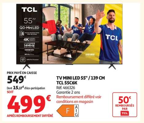 TV MINI LED 55" / 139 CM TCL 55C6K