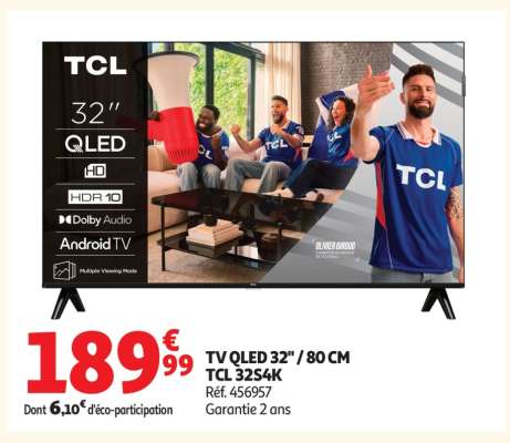 TV QLED 32" / 80 CM TCL 32S4K
