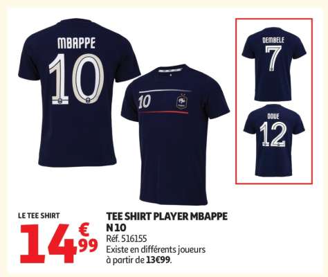 TEE SHIRT PLAYER MBAPPE N10