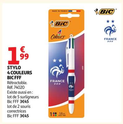 STYLO 4 COULEURS BICFFF