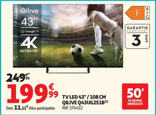 TV LED 43" / 108 CM QILIVE Q43UG251B
