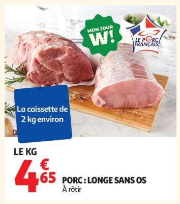 Porc : Longe Sans Os