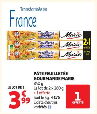Pâte Feuilletée Gourmande Marie