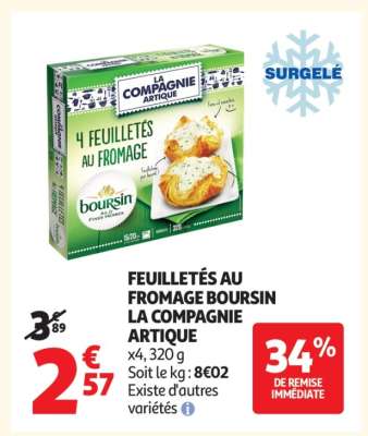 FEUILLETÉS AU FROMAGE BOURSIN LA COMPAGNIE ARTIQUE