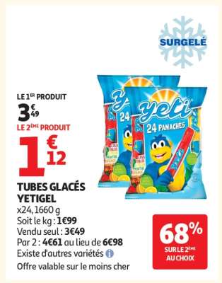 TUBES GLACÉS YETIGEL
