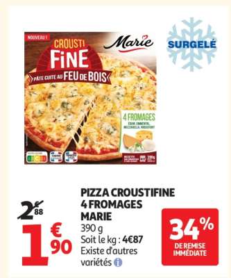 PIZZA CROUSTIFINE 4 FROMAGES MARIE