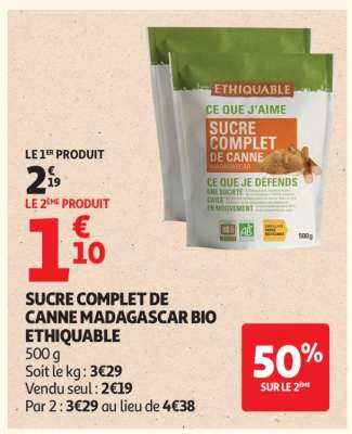 SUCRE COMPLET DE CANNE MADAGASCAR BIO ETHIQUABLE