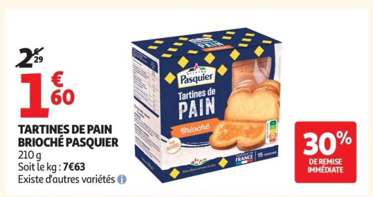 Tartines de Pain "Brioche Pasquier"