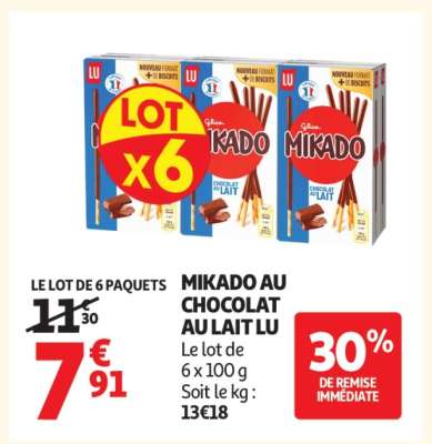 Mikado Au Chocolat Au Lait Lu