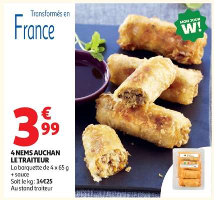 4 Nems Auchan Le Traiteur