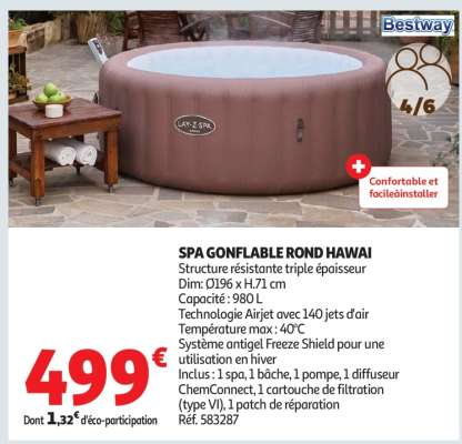 SPA GONFLABLE ROND HAWAI