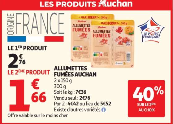 Allumettes Fumées Auchan
