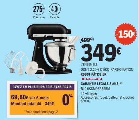 ROBOT PÂTISSIER "KITCHENAID"