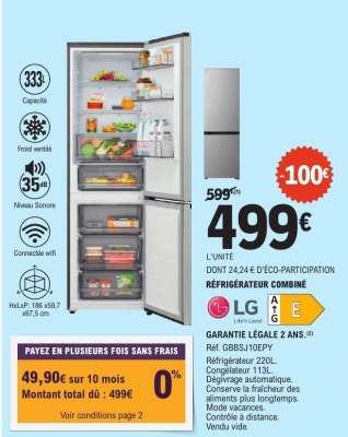 Réfrigérateur combiné*
