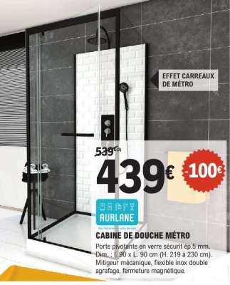 CABINE DE DOUCHE MÉTRO
