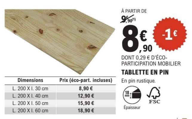 TABLETTE EN PIN