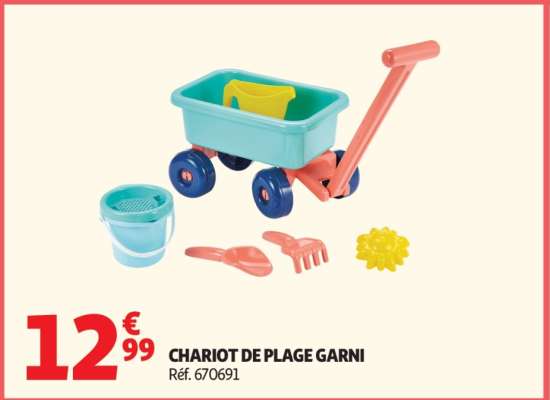 CHARIOT DE PLAGE GARNI