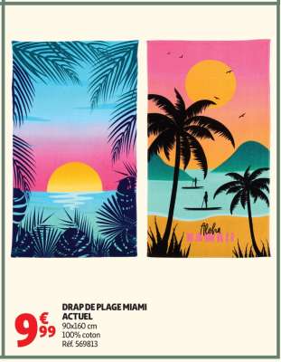 DRAP DE PLAGE MIAMI ACTUEL
