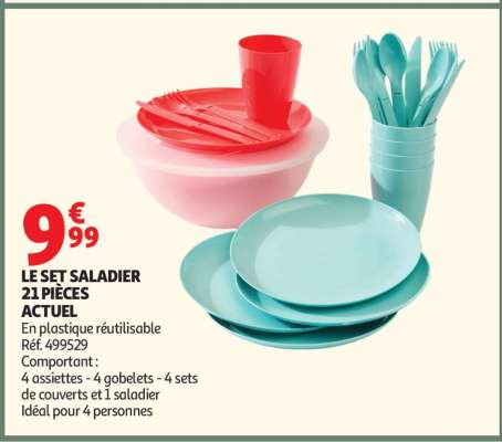LE SET SALADIER 21 PIÈCES ACTUEL