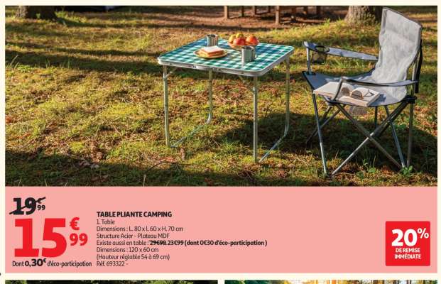 TABLE PLIANTE CAMPING