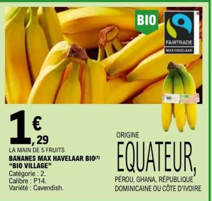 BANANES MAX HAVELAAR BIO "BIO VILLAGE"