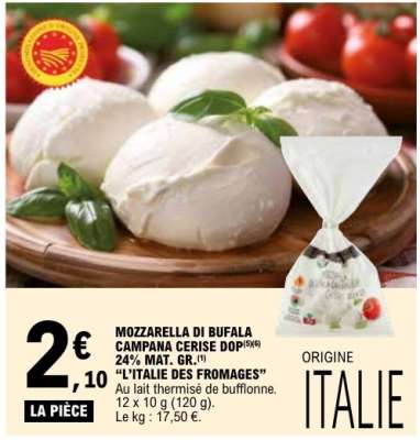 MOZZARELLA DI BUFALA CAMPANA CERISE DOP