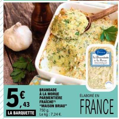 BRANDADE À LA MORUE PARMENTIÈRE FRAÎCHE "MAISON BRIAU"