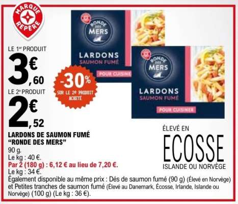 LARDONS DE SAUMON FUMÉ 'RONDE DES MERS'