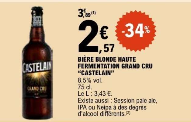 BIÈRE BLONDE HAUTE FERMENTATION GRAND CRU “CASTELAIN”