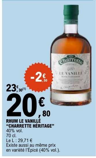 RHUM LE VANILLÉ “CHARRETTE HÉRITAGE”