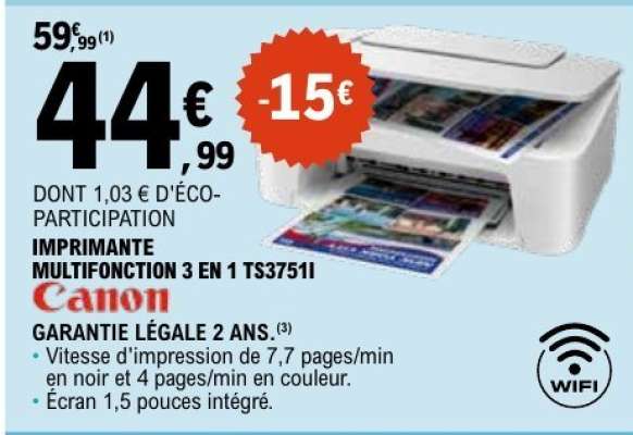 IMPRIMANTE MULTIFONCTION 3 EN 1 TS3751I