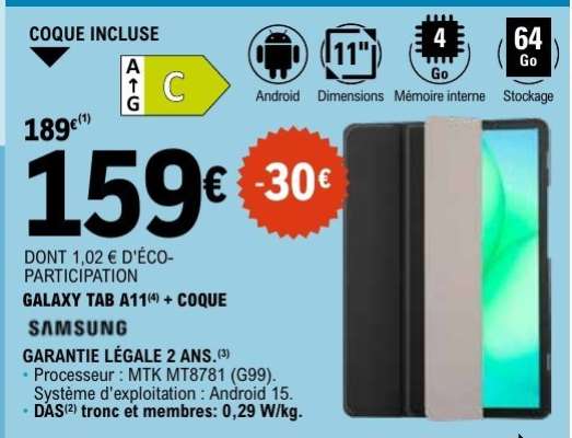 GALAXY TAB A11 + COQUE