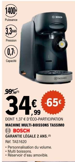 MACHINE MULTI-BOISSONS TASSIMO BOSCH