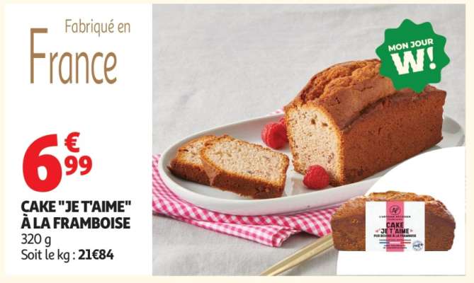 CAKE "JE T'AIME" À LA FRAMBOISE