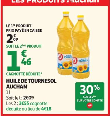 Huile De Tournesol Auchan