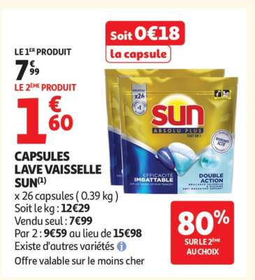 Capsules Lave-vaisselle SUN