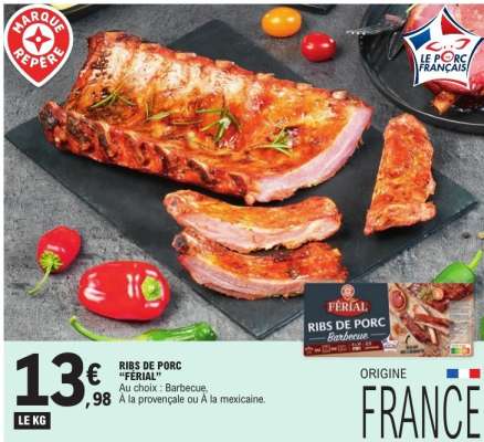 RIBS DE PORC "FÉRIAL"