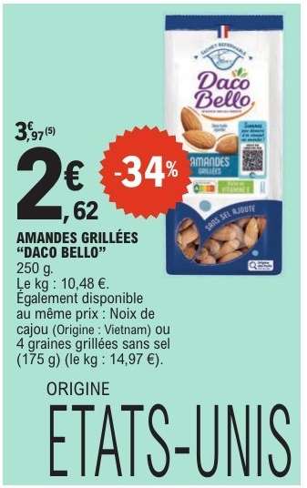 AMANDES GRILLÉES “DACO BELLO”