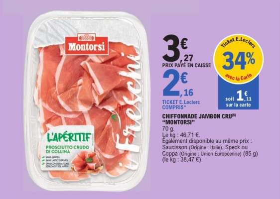 CHIFFONNADE JAMBON CRU® "MONTORSI"