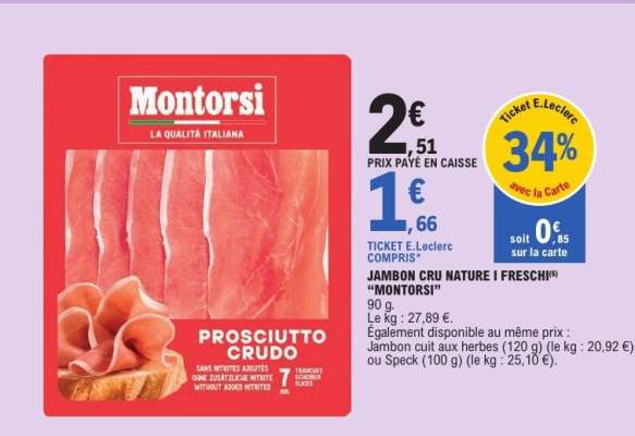 JAMBON CRU NATURE I FRESCHI “MONTORSI”