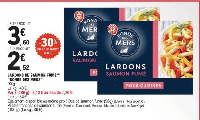 LARDONS DE SAUMON FUMÉ 'RONDE DES MERS'