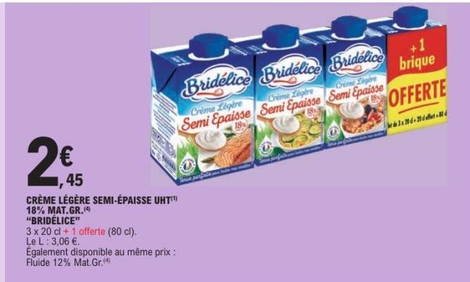 CRÈME LÉGÈRE SEMI-ÉPAISSE UHT