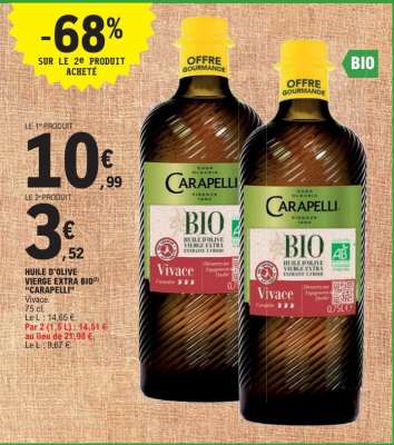 HUILE D’OLIVE VIERGE EXTRA BIO "CARAPELLI" Vivace