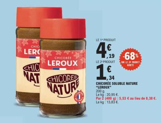 CHICORÉE SOLUBLE NATURE "LEROUX"